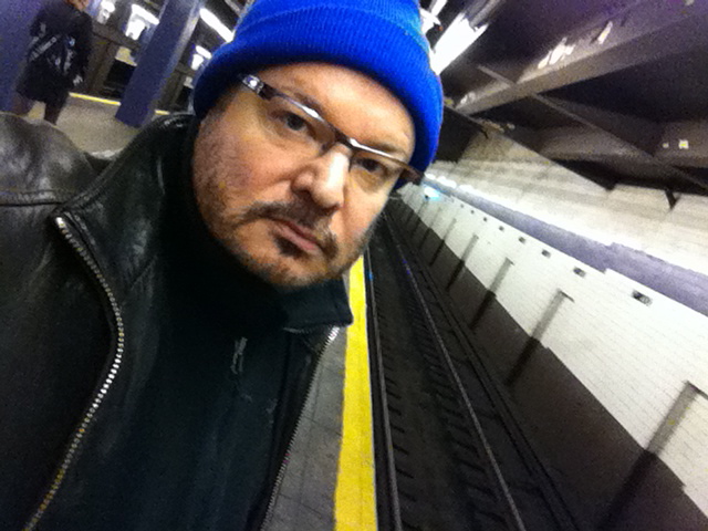 Jeffrey Zeldman, self-portrait in NYC subway