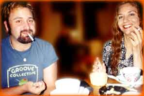 Hasan and Joan enjoy nightlife over the Bosphorus.