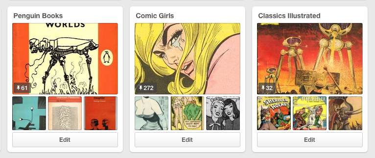 Jeffrey Zeldman's Pinterest (excerpt)