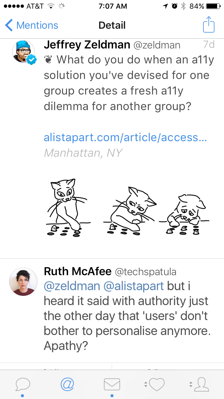 A discussion on Twitter