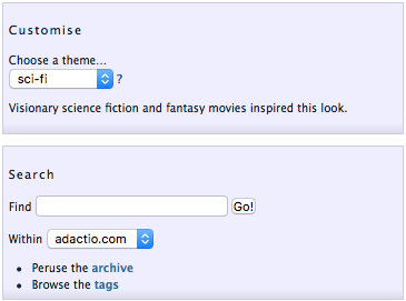Dropdown style switcher from adactio.com – a memory of the way we were.