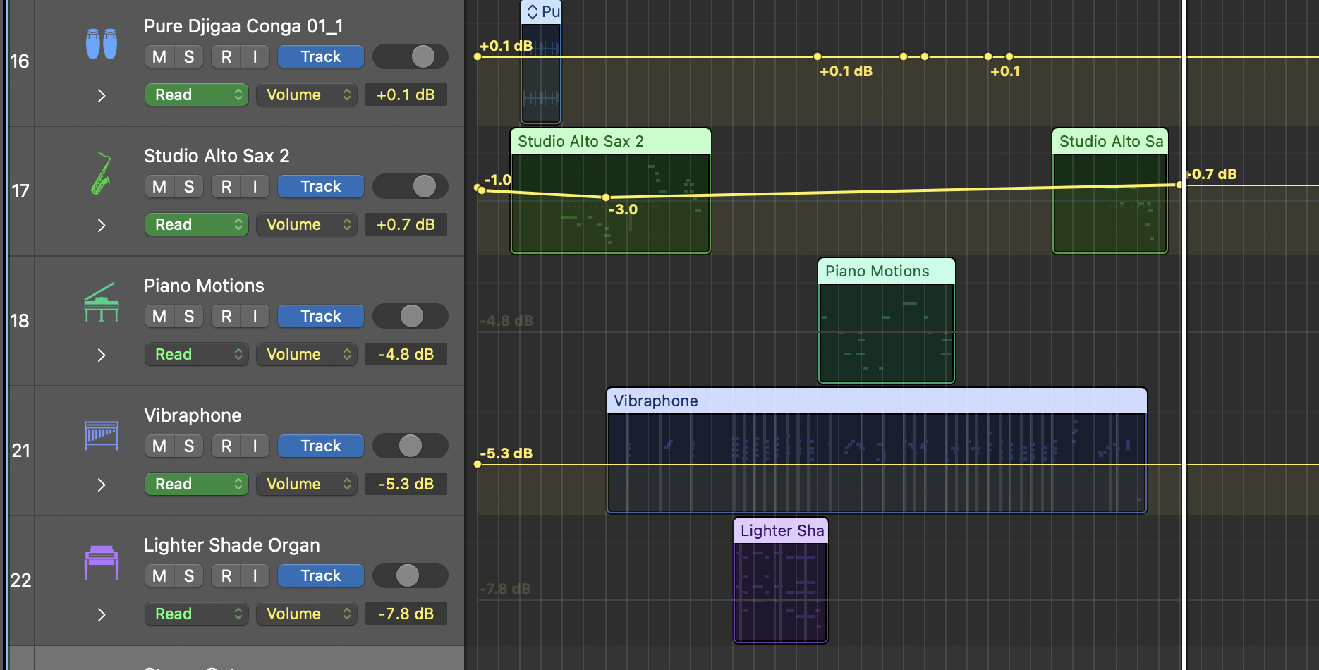 Detail of Logic Pro.