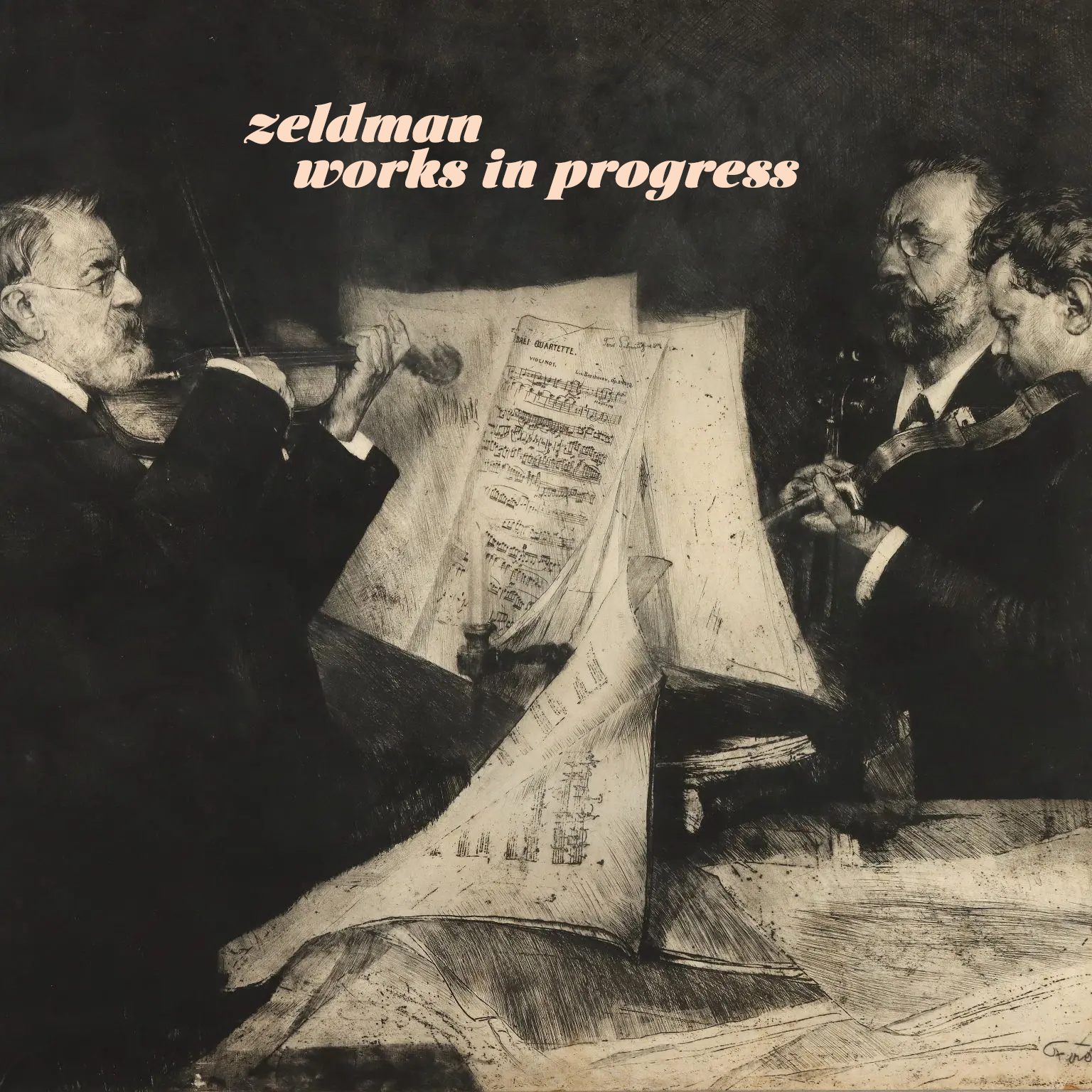 LP cover, "Works in Progress" by Zeldman.